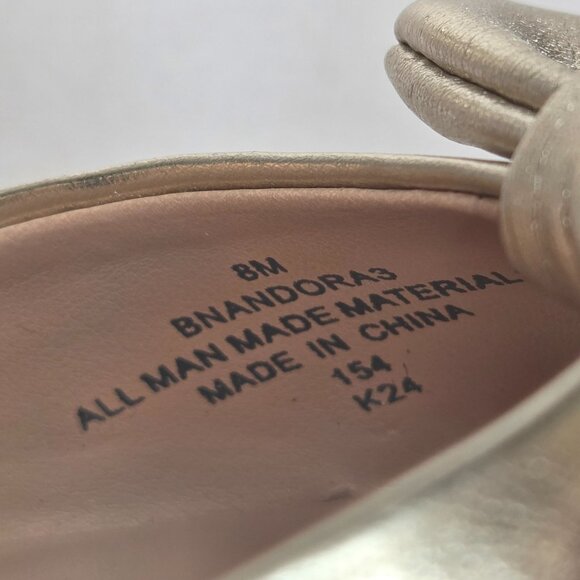 NWOT Bandolino Women's Andora Gold Bow Sandal Heels - Picture 5 of 7